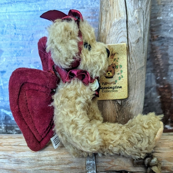 Vintage The Bearington Collection Gabrielle Plush Teddy Bear W Red Velvet Wings - Picture 4 of 12
